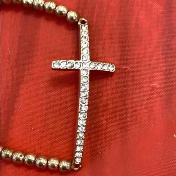 RHINESTONE Cross Beaded‎ Bracelet - Picture 2 of 4